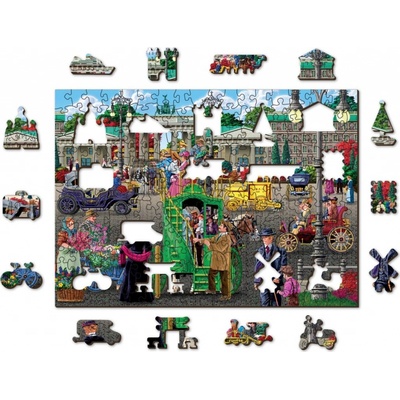 WOODEN CITY Dřevěné Pařížské náměstí v Berlíně 2v1 EKO 200 dílků