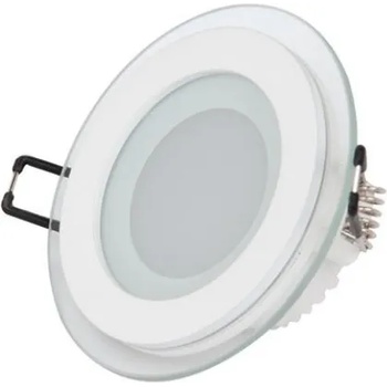 Led луничка за вграждане - кръг, 6w бяла светлина с led драйвер