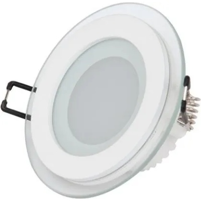 Led луничка за вграждане - кръг, 6w бяла светлина с led драйвер