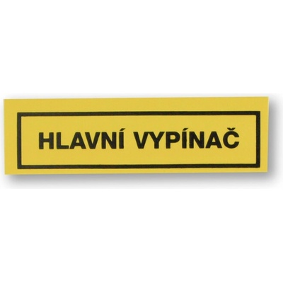 Samolepka č.25 Hlavní vypínač - malá (6,5x1,9cm)