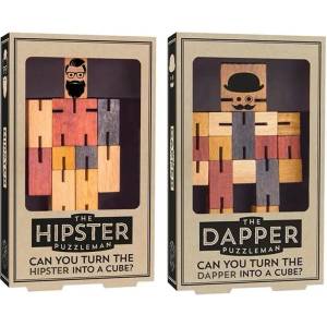 Professor Puzzle Логически дървен 3D пъзел Professor Puzzle - Хипстърът/Елегантният, асортимент (PM3215)
