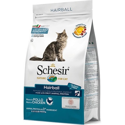 Schesir Cat Hairball Kuracie s ryžou 0,4 kg