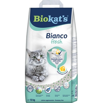 Gimborn 10кг Bianco Fresh Biokat's, постелка за котешка тоалетна