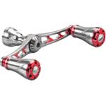 GOMEXUS Двойна ръкохватка (ноб) за дръжка GOMEXUS Dual Color Titanium&Red Spinning Double Handle 98mm Aluminium за макари Daiwa и Shimano Риболовна макара