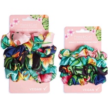 Flora & Curl Satin Scrunchies Set – Sada saténových gumiček