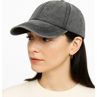 Fiebig Headwear since 1903 Černá z seprané bavlny Baseball Cap Washed Cotton