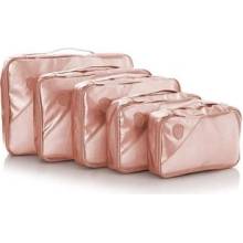 Heys Metallic Packing Cube Rose Gold 5 kusů