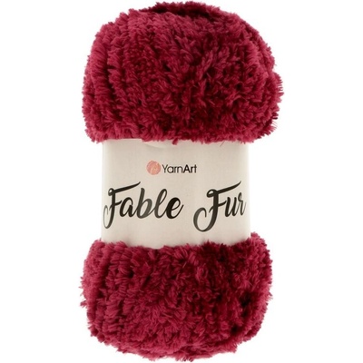 YarnArt Fable Fur 981 tmavo červená