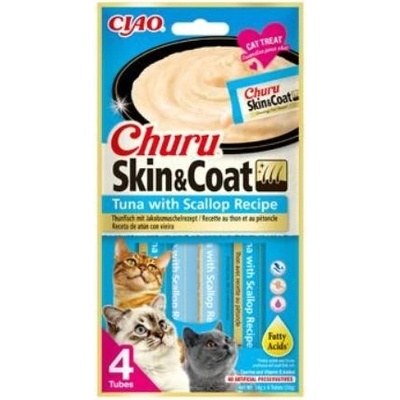 Chúru Cat Skin&Coat Tuna so Scallop Recipe 4 x 14 g