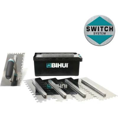 Bihui PTSJG8 - 6ks zubových hladítek a rukojeti v boxu, 280x115mm