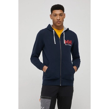 Helly Hansen Памучен суичър Helly Hansen в тъмносиньо с качулка принт 53289 34163 (34163)