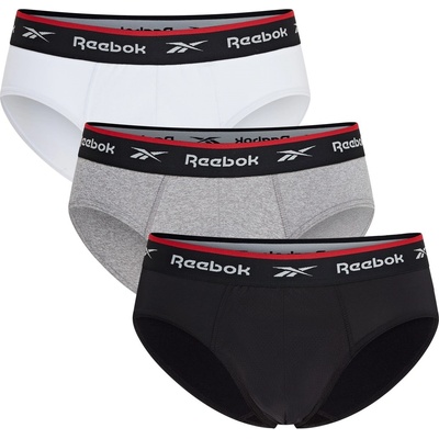 Reebok Мъжки слипове Reebok 3 Pack Mens Performance Briefs - Black/White/Grey
