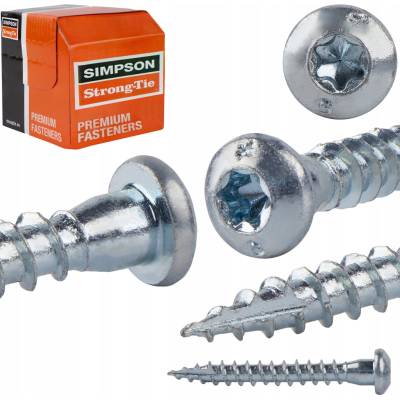 Tesárske skrutky 5x35 mm 250 ks TORX pre spojovacie prvky Simpson CSA