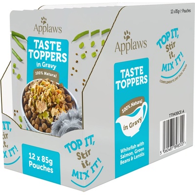 Applaws Dog Taste Toppers Gravy Bílá ryba s lososem 12 x 85 g