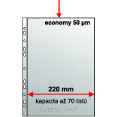 Karton P+P Průhledný obal A4 U MAXI eurozávěs
