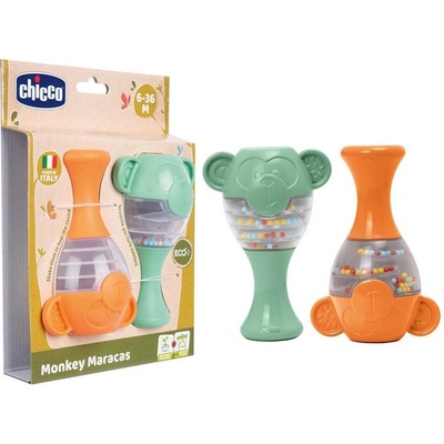 CHICCO Chrastítko Maracas Opice Eco+ 6m+