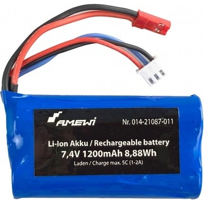 Amewi Aku Li-Ion 7,4V 1200mAh BEC pro 21087 21090 – Sleviste.cz