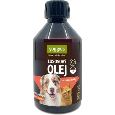 Yoggies Lososový olej pre psy a mačky 500 ml