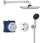 GROHE Precision - Душ комплект с термостат за вграждане, диаметър 25 cm, хром 34883000 (34883000)