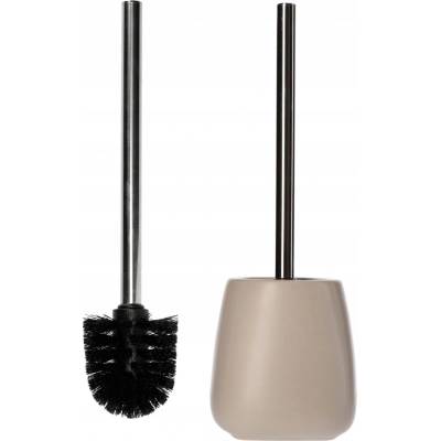 Kadax WC štětka a nádoba s delší rukojetí keramická WC štětka 12 x 36 cm béžová