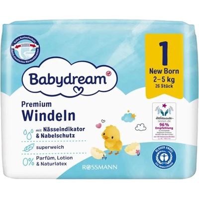 Babydream Premium Newborn 2 - 5 kg 1 26 ks