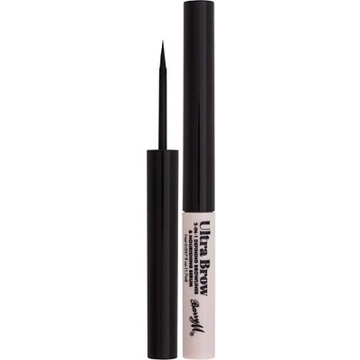 Barry M Ultra Brow 2-in-1 Defining Browliner & Nourishing Tužka na obočí Serum Black 1,7 ml
