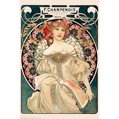 Plakát, Obraz - F. Champenois, Alfons Mucha, 61 × 91.5 cm – Zboží Mobilmania