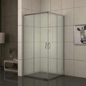 Inter Ceramic Душ кабина Inter Ceramic квадратна с плъзгащи се врати 90x90 см гланцов хром - матов прозрачен (275 FC NEW 90*90 EASY ASSEMBLE)