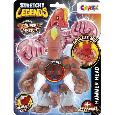 CRAZE Колекционерска разтеглива фигурка Craze Stretchy Legends - Hammer Head (C46807)