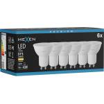 Mexen Nova 6x LED крушка GU10, 3W, Топла - 3000K, 315 lm - L107-GU10-0330-01x06 (L107-GU10-0330-01x06)