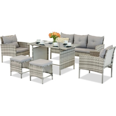 Garden Point Комплект от техноратан с пуфове Bari Garden Point (GAP330)