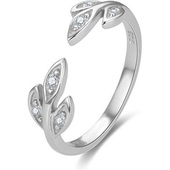 Beneto Pôvabný strieborný prsteň so zirkónmi AGG474