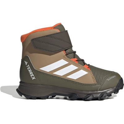 adidas Terrex Детски зимни ботуши Adidas terrex Kid's Terrex Snow CF Climawarm Winter boots - Cardboard / Ftwr White / Semi Impact Orange - размер 35 (EU) (702-4908-0222)