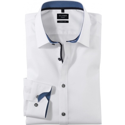 Olymp No 6 super slim společenská košile bílá 0774 64 18