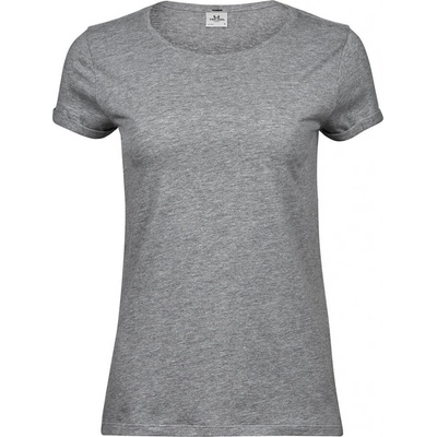 Tee Jays Dámske tričko s rolovanými rukávmi Sivá melírová