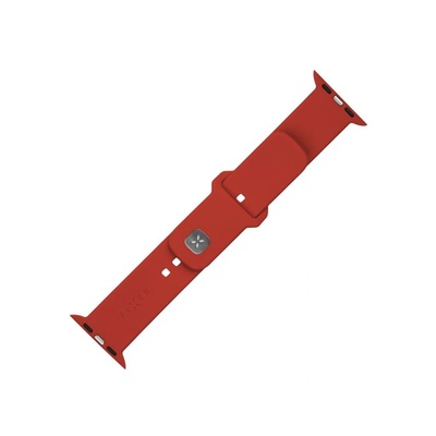 Fixed Комплект от 3 каишки за смарт часовник, ФИКСИРАНИ, силиконови, съвместими с Apple Watch 45/44/42 мм, червени, 24x2.2cm/22x2.2cm (FIXSST2-434-RD) (FIXSST2-434-RD)