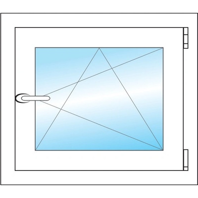 OKNA HNED Plastové okno 55x48 cm bílé otevíravé a sklopné pravé