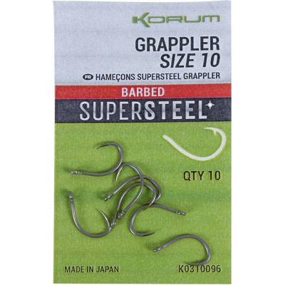 Korum Supersteel Grappler Hooks Barbed vel.10 10 ks