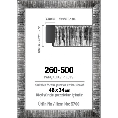 ART PUZZLE Rám na puzzle 48x34cm stříbrný 5700