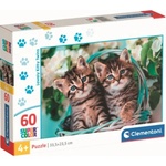 Clementoni Детски пъзел Clementoni от 60 части - Прекрасни котета близнаци (26599) - baby