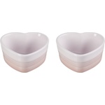 Le Creuset Формички за печене и сервиране Heart 300 мл светлорозови 2 бр (79082307770000)
