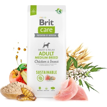 Brit Care Sustainable Adult Medium Breed Chicken & Insect 3 kg