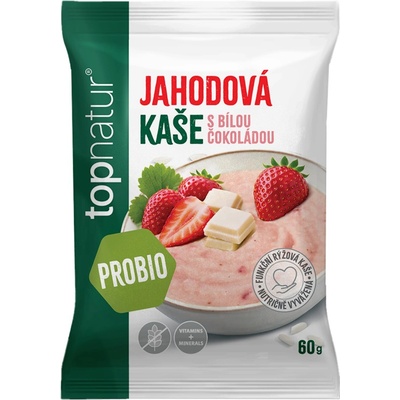 Topnatur Probio Kaša Jahoda a biela čokoláda 60 g
