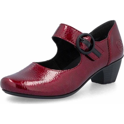 Rieker lodičky s nártovým páskem červené 41756-33 – Zboží Dáma