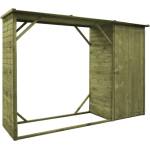 HABA Градински навес за дърва и инструменти, бор, 253x80x170 см (V45137)