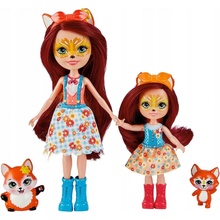 Mattel Enchantimals Siblings Felicity & Feana Fox HCF81