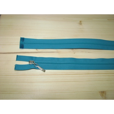 Kostenný zips tyrkysová 3mm deliteľný jednosmerný 55cm