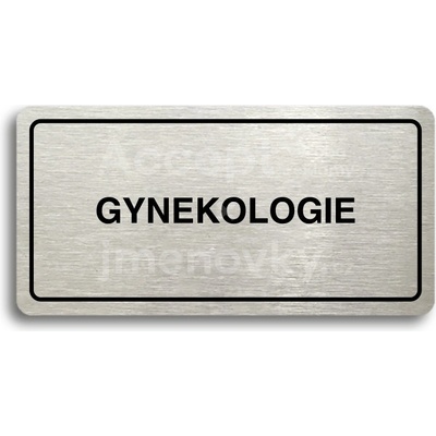 ACCEPT Piktogram GYNEKOLOGIE - stříbrná tabulka - černý tisk