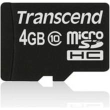Transcend microSDHC 4GB class 10 TS4GUSDC10