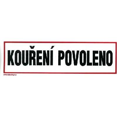 MAGG Kouření povoleno 210x70mm - plastová tabulka